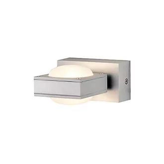   BULFLAT II nástěnná stříbrnošedá satinované sklo 230V/12V G4 20W IP44