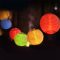 Napelemes 10 Led-es  színes Lampion fényfüzér