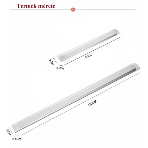 Led Batten (Pultmegvilágító) lámpatest 18 W, természetes fehér