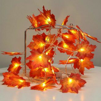 Elemes 40 LED-es Juharfa levél fényfüzér