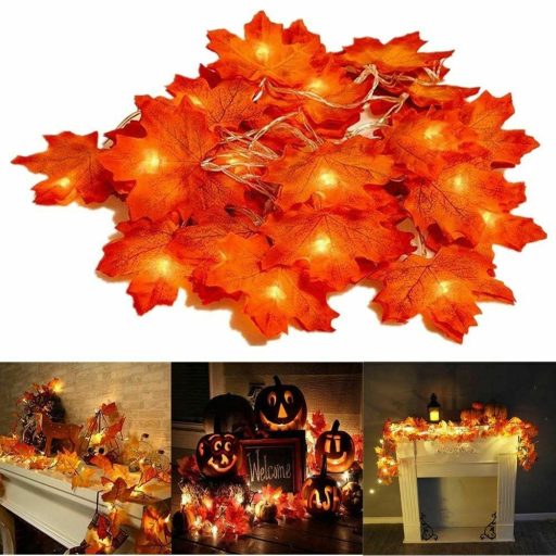Elemes 40 LED-es Juharfa levél fényfüzér