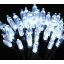 Elemes fényfüzér, 100 Led, hideg fehér, 8 funkciós, kültérre is