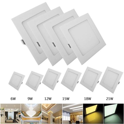 Süllyeszthető led panel 24w négyzet alakú, természetes fehér