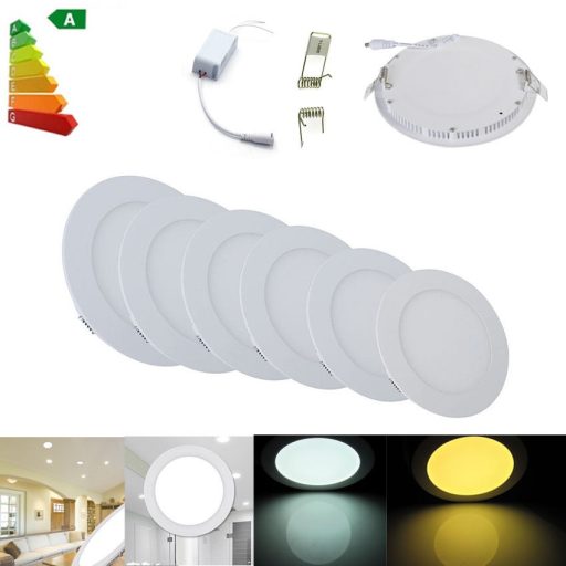 Süllyeszthető led panel 6w kör alakú, természetes fehér