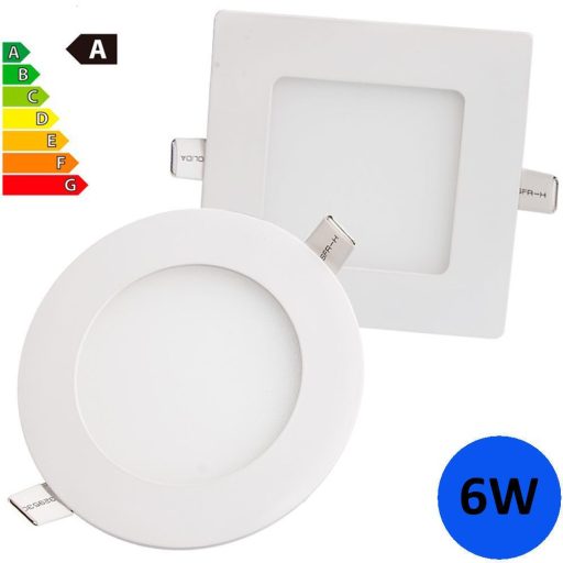 Süllyeszthető led panel 6w kör alakú, természetes fehér