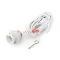 EURO 4m textilní kabel se zástrčkou bílá 230V E27 42W