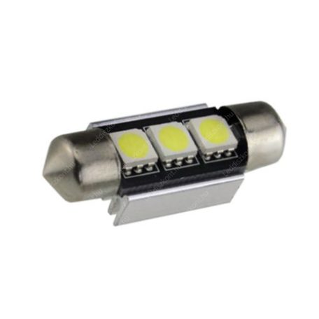 Autós Led Sofita Canbus rendszám világítás, 3 Led, 42 mm, 100 Lumen, 1,5W, hideg fehér. Life Light Led 2 év garancia!