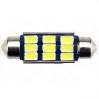   Autós Led Sofita Canbus rendszám világítás, 9 Led, 36 mm, 200 Lumen, 5730 chip, 2,5W, hideg fehér. Life Light Led 2 év garancia!