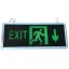 Led Exit lámpa, kétoldalas, kijáratjelző vészvilágítás, 3W, 3H üzemidő, folyamatosan világít. Lefelé mutat. 