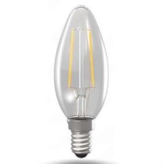   Inesa Led Filament gyertya égő 2W, 250 Lumen, 30W izzó helyett. E14,  meleg fehér. 