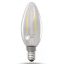 Inesa Led Filament gyertya égő 2W, 250 Lumen, 30W izzó helyett. E14,  meleg fehér. 