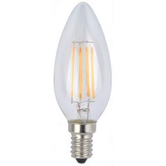   Led Filament gyertya égő 4W, 430 Lumen, 40W izzó helyett. E14, 2700K, meleg fehér. 