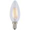 Led Filament gyertya égő 4W, 430 Lumen, 40W izzó helyett. E14, 2700K, meleg fehér. 