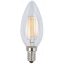 Led Filament gyertya égő 4W, 430 Lumen, 40W izzó helyett. E14, 2700K, meleg fehér. 