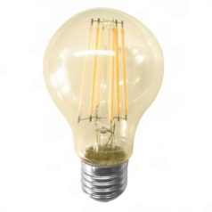   Led Filament körte égő 12W, borostyán bura,100W izzó helyett, E27, 1000 lumen, 2000 kelvin, extra meleg fehér. Life Light Led 2 év garancia!
