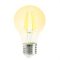 Led Filament körte égő 6W, borostyán bura, 45mm, 500 Lumen, 50W izzó helyett. E27, 2000K, extra meleg fehér, nem vibrál! Life Light Led 2 év garancia!