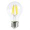Led Filament körte égő 6W,  45mm, 700 Lumen, 70W izzó helyett. E27, 4000 kelvin, természetes fehér, nem vibrál a fénye! Life Light Led 2 év garancia!
