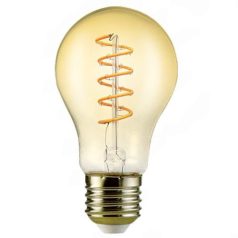   Led Filament körte égő 6W, borostyán burás dekor Led, 500 Lumen, 50W izzó helyett. E27, 2100K, extra meleg fehér, nem vibrál! Life Light Led.