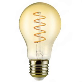   Led Filament körte égő 6W, borostyán burás dekor Led, 500 Lumen, 50W izzó helyett. E27, 2100K, extra meleg fehér, nem vibrál! Life Light Led.