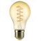 Led Filament körte égő 6W, borostyán burás dekor Led, 500 Lumen, 50W izzó helyett. E27, 2100K, extra meleg fehér, nem vibrál! Life Light Led.