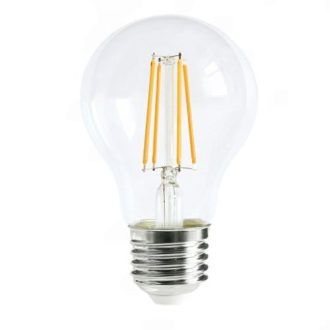   Led Filament  körte égő 6W, 60W izzó helyett, E27, 700 lumen, 60 mm, természetes fehér. Life Light Led 2 év garancia!