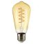 Led Filament körte égő 6W, borostyán burás dekor Led. 145mm hosszú, 500 Lumen, 50W izzó helyett. E27, 2100K, extra meleg, nem vibrál! Life Light Led.