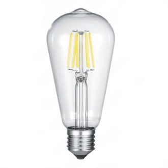   Led Filament körte égő 8W, 880 Lumen, hosszú, 80W izzó helyett. E27, 2700K, meleg fehér, nem vibrál a fénye! Life Light Led 