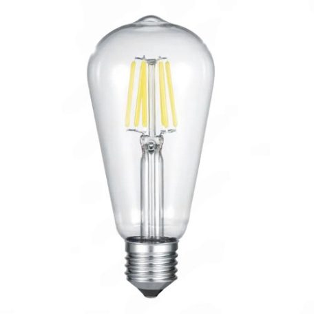 Led Filament körte égő 8W, 880 Lumen, hosszú, 80W izzó helyett. E27, 2700K, meleg fehér, nem vibrál a fénye! Life Light Led 