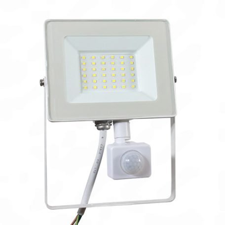 Led reflektor 30W, 3200 lumen, mozgásérzékelővel, IP65, vízálló. 3000 kelvin, meleg fehér. Life Light Led