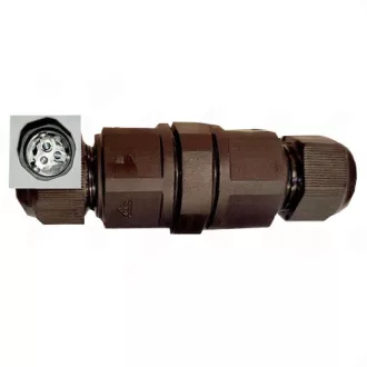   IP67 kötődoboz henger, 450V/24A, 3*0,5mm-2,5mm vezetékhez! Fekete. A Led reflektorok elengedhetetlen kelléke! Life Light Led.