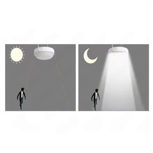Led ufó lámpa mikrohullámú mozgásérzékelővel, csak sötét helyekre! 12W, 1400 Lumen, közép fehér. IP54 vízálló!