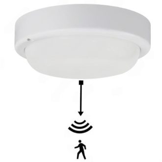   Led ufó lámpa mikrohullámú mozgásérzékelővel, csak sötét helyekre! 18W, 2000 Lumen, közép fehér.  IP54 vízálló!
