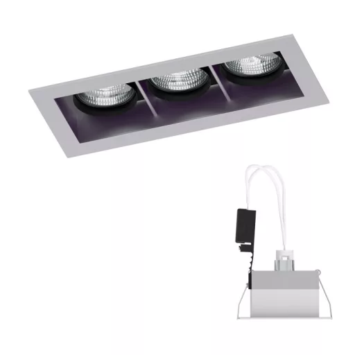 MONE III billenthető ezüstszürke  12V GU53 3x50W