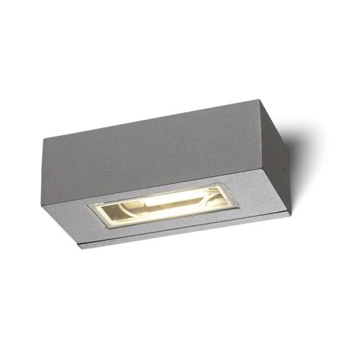RENDL R10438 WOOP kültéri lámpa, szögletes fali IP54 ezüstszürke