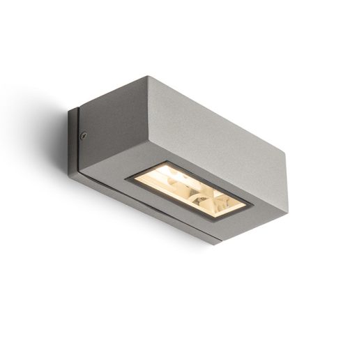 RENDL R10438 WOOP kültéri lámpa, szögletes fali IP54 ezüstszürke