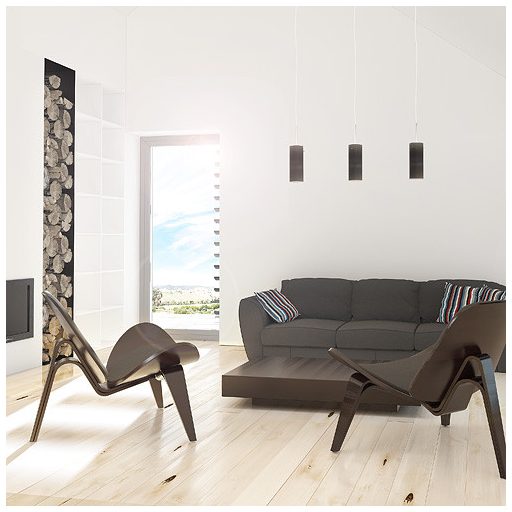 RENDL R10508 SANSSOUCI függőlámpatest, üveg matt fekete