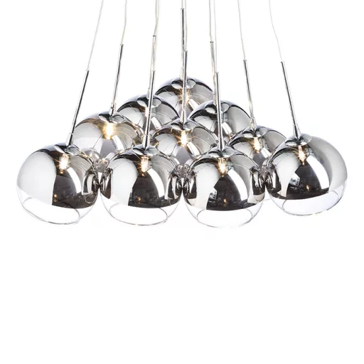 ASTRAL závěsná chromované sklo/čiré sklo 230V/12V G4 10x20W