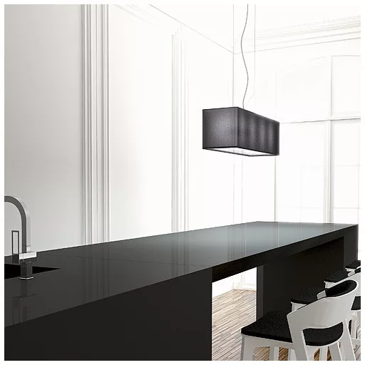 LOPE 80 závěsná černá matný nikl 230V LED E27 4x15W