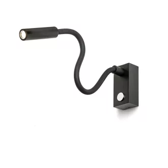 AIM na husím krku černá 230V LED 3W 45° 3000K
