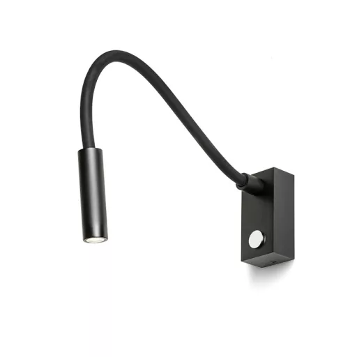 AIM na husím krku černá 230V LED 3W 45° 3000K