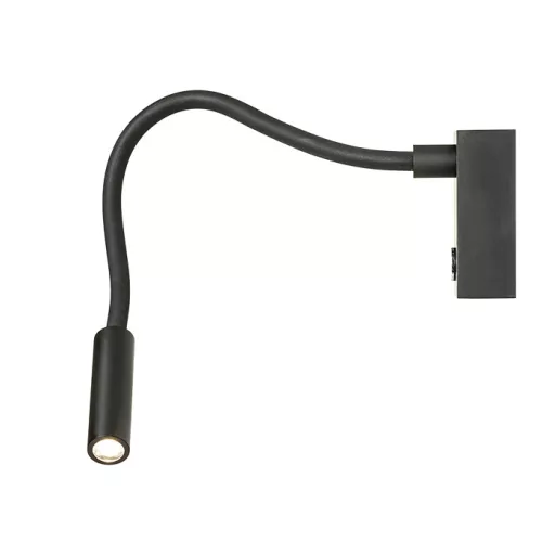 AIM na husím krku černá 230V LED 3W 45° 3000K