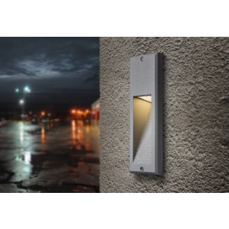   RENDL R10557 FACA LED kültéri lámpa, falba süllyesztett IP54 ezüstszürke