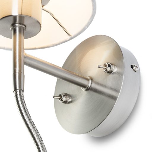 RENDL R10580 VERSA LED fali lámpa, kombinált fehér matt nikkel