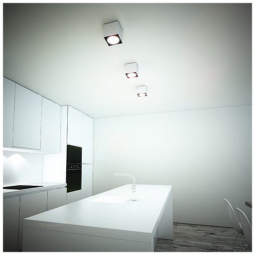 RENDL R10610 DEAN felületre szerelhető lámpatest, downlight szálcsiszolt alumínium