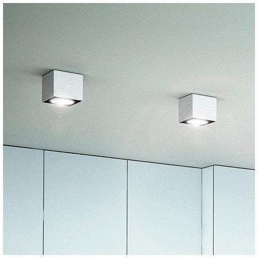 RENDL R10610 DEAN felületre szerelhető lámpatest, downlight szálcsiszolt alumínium