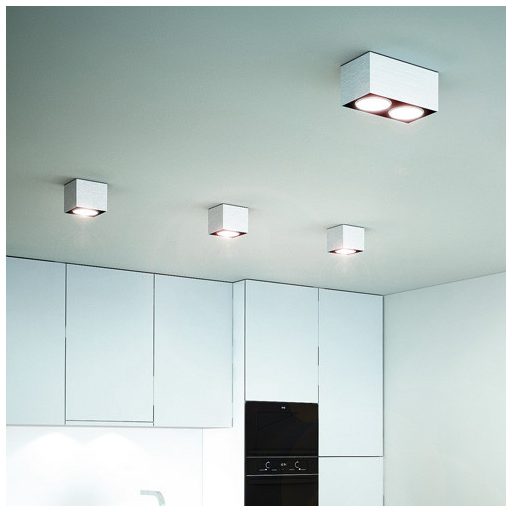RENDL R10610 DEAN felületre szerelhető lámpatest, downlight szálcsiszolt alumínium