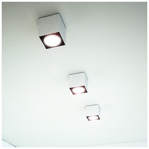 RENDL R10610 DEAN felületre szerelhető lámpatest, downlight szálcsiszolt alumínium