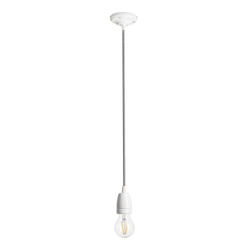 RENDL R10617 FABIO lámpabúra, függesztő készlet fekete/fehér porcelán