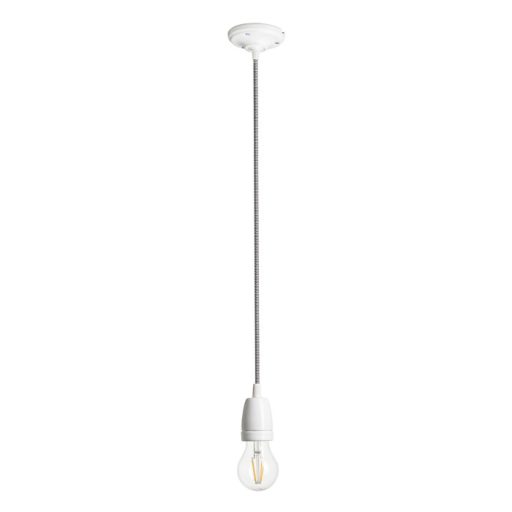 RENDL R10617 FABIO lámpabúra, függesztő készlet fekete/fehér porcelán