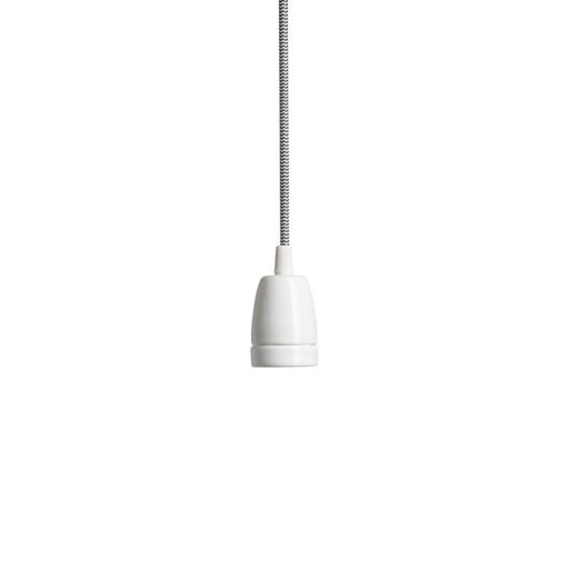 RENDL R10617 FABIO lámpabúra, függesztő készlet fekete/fehér porcelán